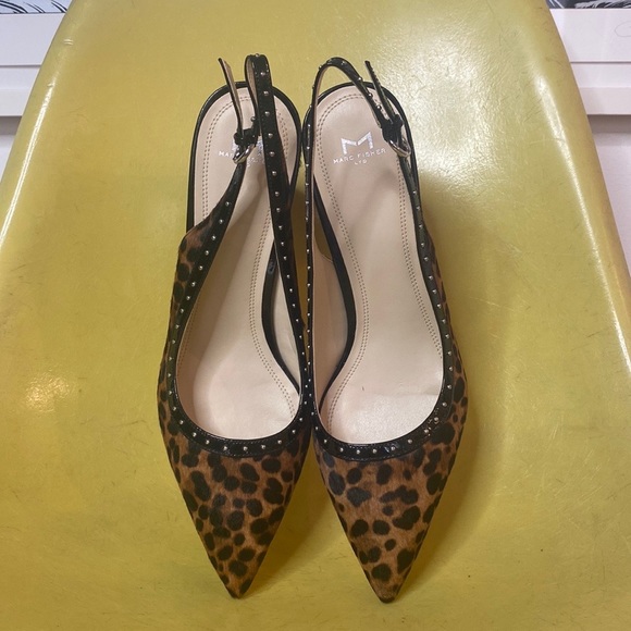 Marc Fisher Faux Cheetah Hair Slingback Heel - Picture 1 of 11